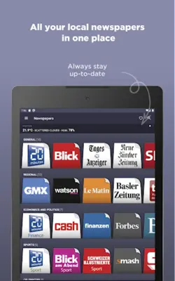 Swiss Newspapers android App screenshot 2