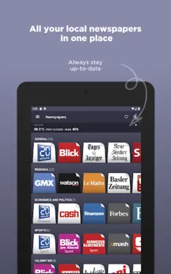 Swiss Newspapers android App screenshot 5